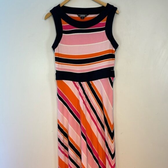 Land’s end stretch Lycra striped maxi dress size small - Picture 4 of 14
